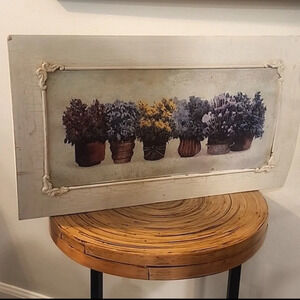 Floral Wall Art with Cream Frame